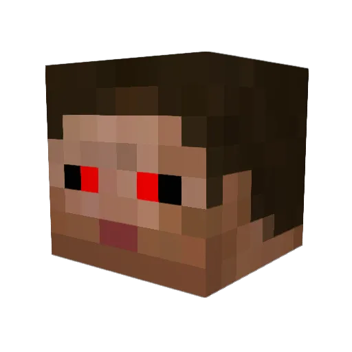 Boblugi Minecraft avatar head, 3D render