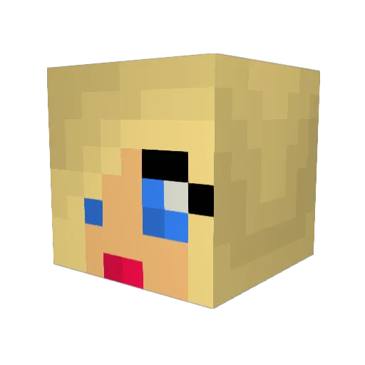 Bobo1964 Minecraft avatar head, 3D render