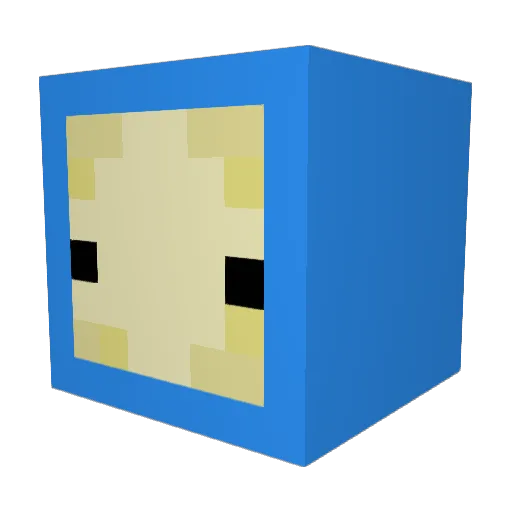 Bobo2795 Minecraft avatar head, 3D render