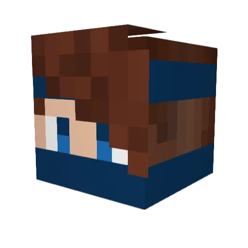 Bobo299 Minecraft avatar head, 3D render