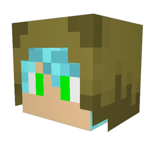 Bobo2K4 Minecraft avatar head, 3D render