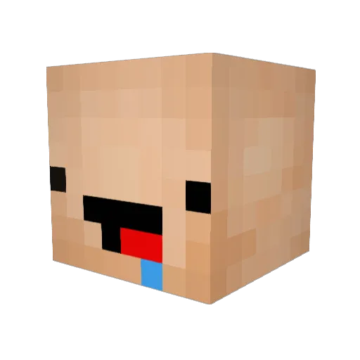 BoboBogu Minecraft avatar head, 3D render