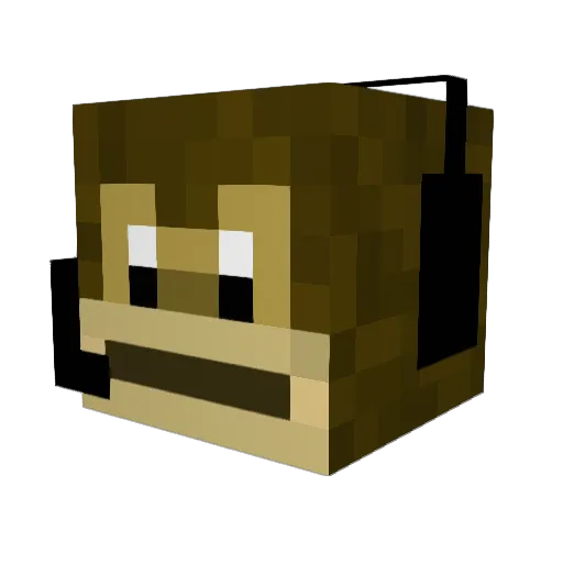 BoboDerAffe Minecraft avatar head, 3D render