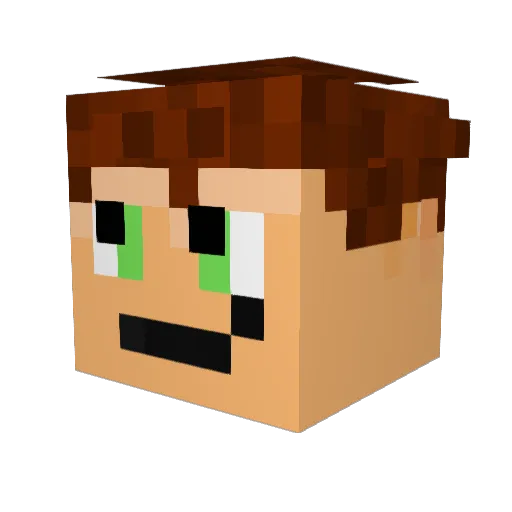 BoboEvans Minecraft avatar head, 3D render
