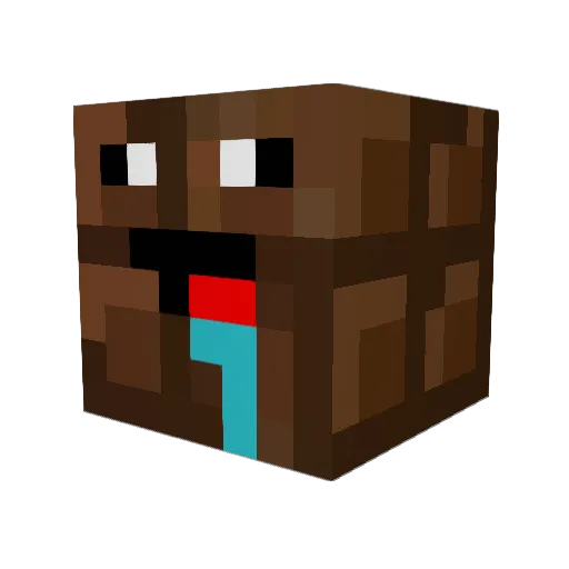 BoboMaster Minecraft avatar head, 3D render