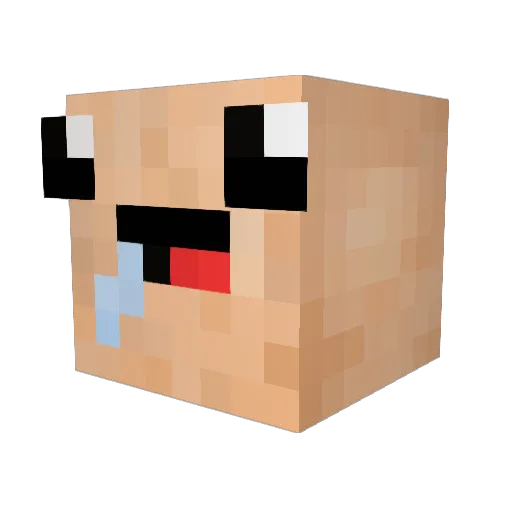 BoboMinecraft Minecraft avatar head, 3D render