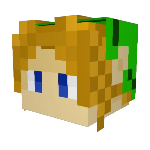 BoboNader Minecraft avatar head, 3D render