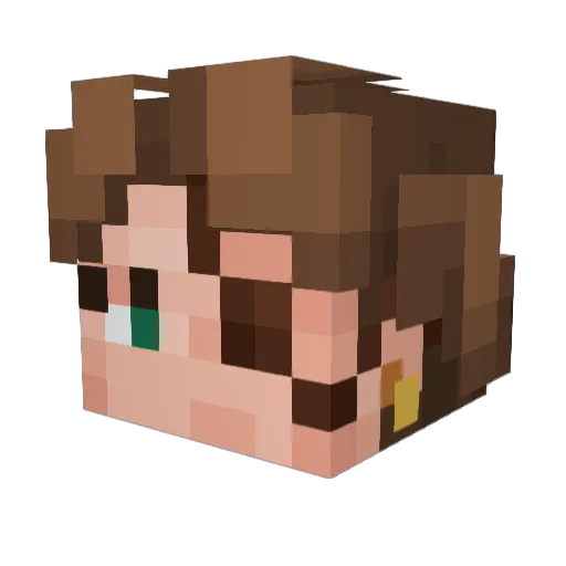 Bobo_2k Minecraft avatar head, 3D render