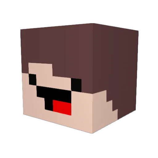 Boboberto Minecraft avatar head, 3D render