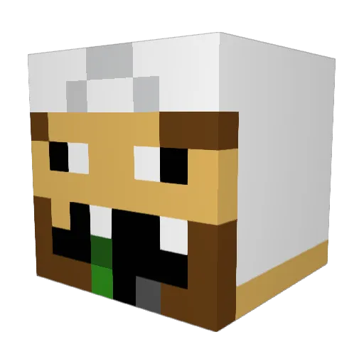 Boboc_Power Minecraft avatar head, 3D render