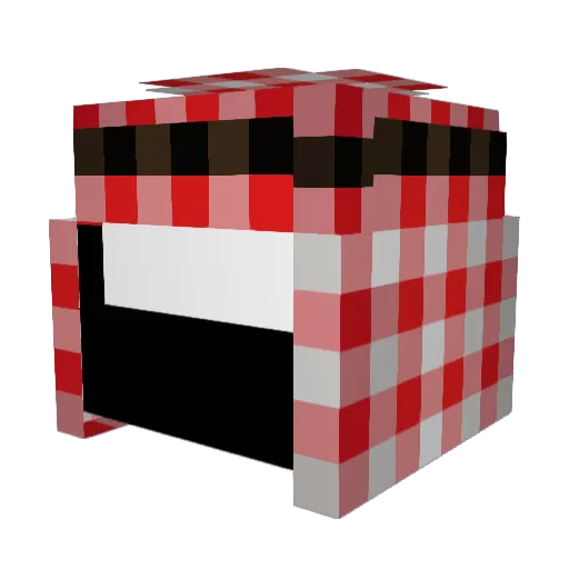 Boboo1n Minecraft avatar head, 3D render