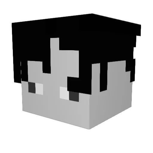 Bobozyniak Minecraft avatar head, 3D render