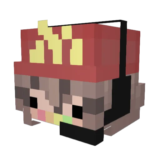 Bobriha Minecraft avatar head, 3D render