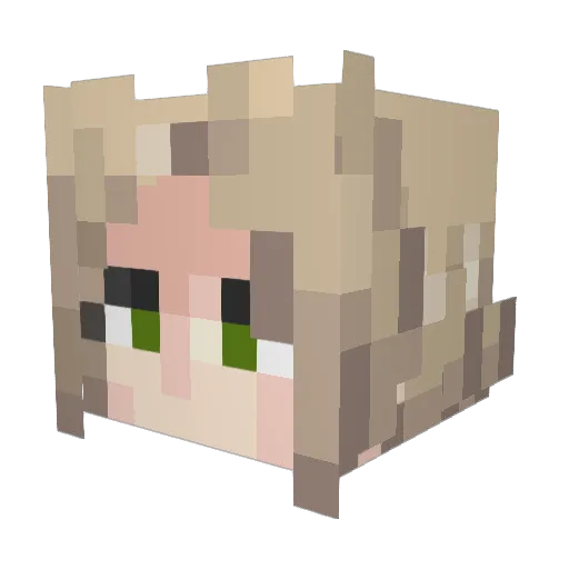 Bobsaidhi Minecraft avatar head, 3D render