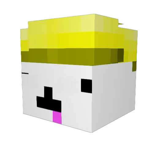 Bobschga Minecraft avatar head, 3D render