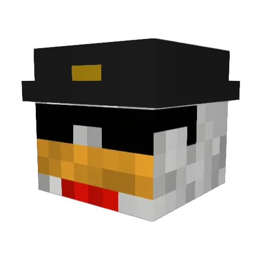 Bobslinger Minecraft avatar head, 3D render