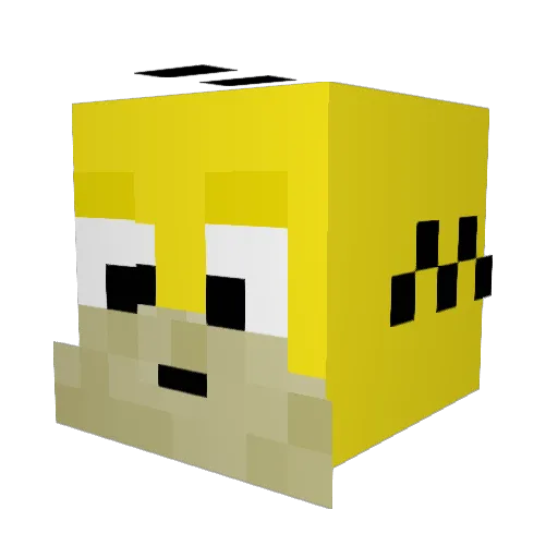 Bobslob33 Minecraft avatar head, 3D render
