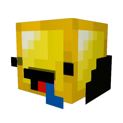 Bobstahhh Minecraft avatar head, 3D render