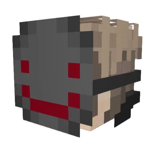 BobsterLockett Minecraft avatar head, 3D render