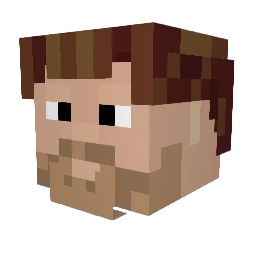 Bobtheman1 Minecraft avatar head, 3D render