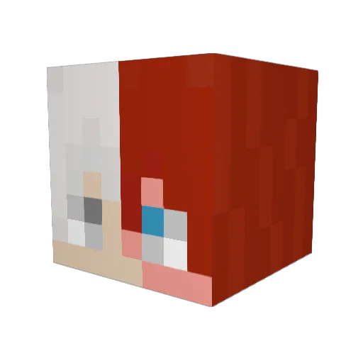 Bobthepob Minecraft avatar head, 3D render