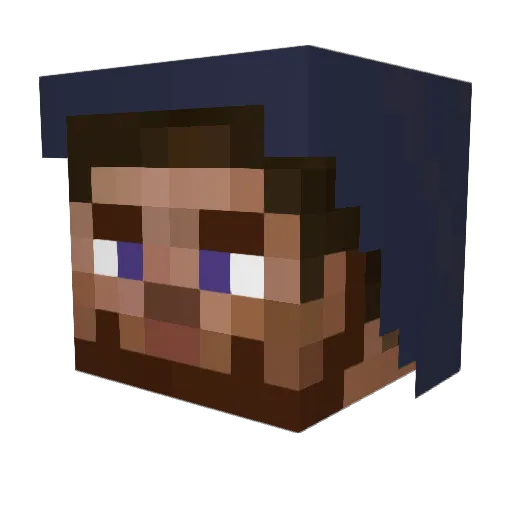 Bobtholomew Minecraft avatar head, 3D render
