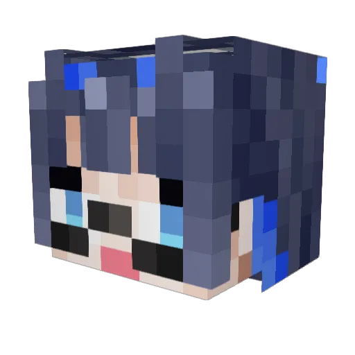 BobuSnek Minecraft avatar head, 3D render