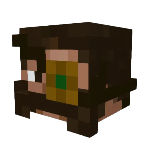 Bobues Minecraft avatar head, 3D render
