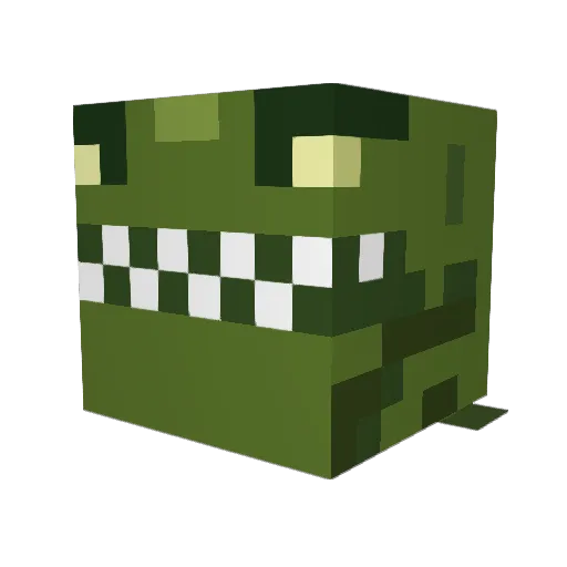 Bobulater Minecraft avatar head, 3D render