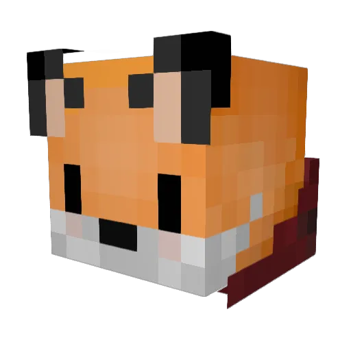 Bobusan Minecraft avatar head, 3D render