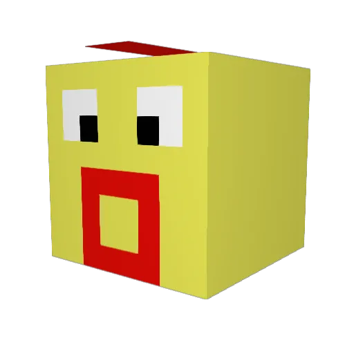 Bobww Minecraft avatar head, 3D render