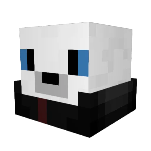 BobySeal Minecraft avatar head, 3D render