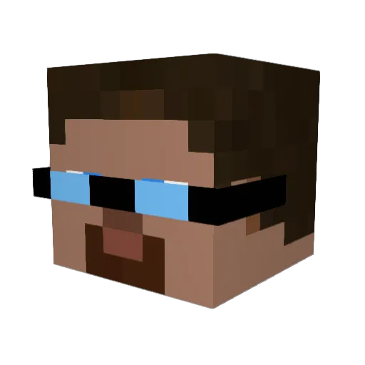 Bobyp70 Minecraft avatar head, 3D render