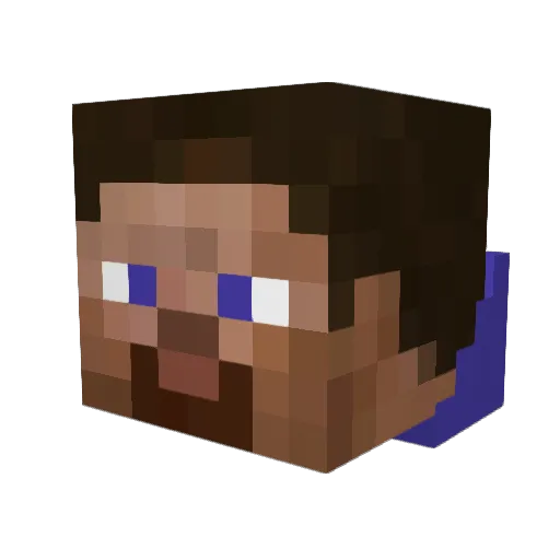 BobzYaUncle Minecraft avatar head, 3D render