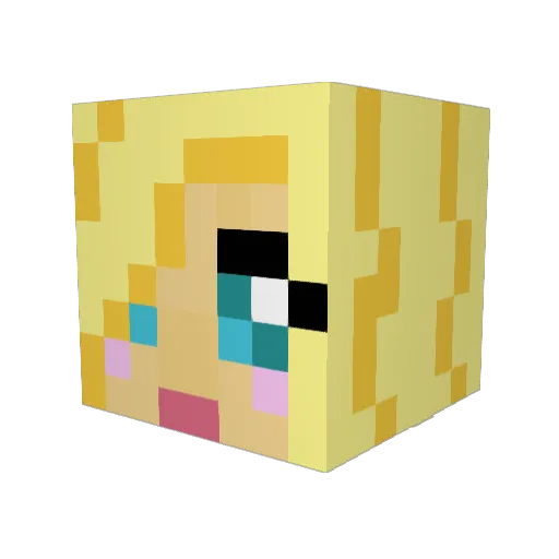 BoccaExpress Minecraft avatar head, 3D render