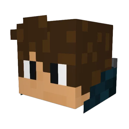Boccati Minecraft avatar head, 3D render