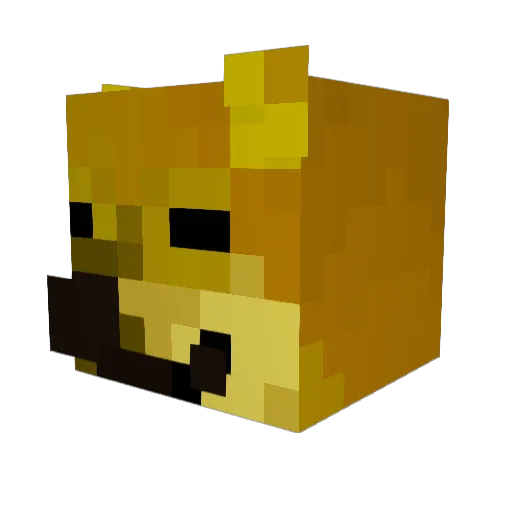Bocheemian Minecraft avatar head, 3D render