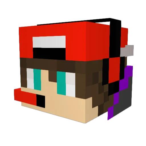 BochenPL Minecraft avatar head, 3D render