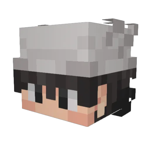 Bocil Minecraft avatar head, 3D render