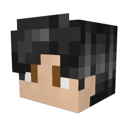 BocilGhoib Minecraft avatar head, 3D render