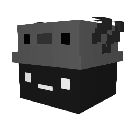 BockEinZuBuffen Minecraft avatar head, 3D render