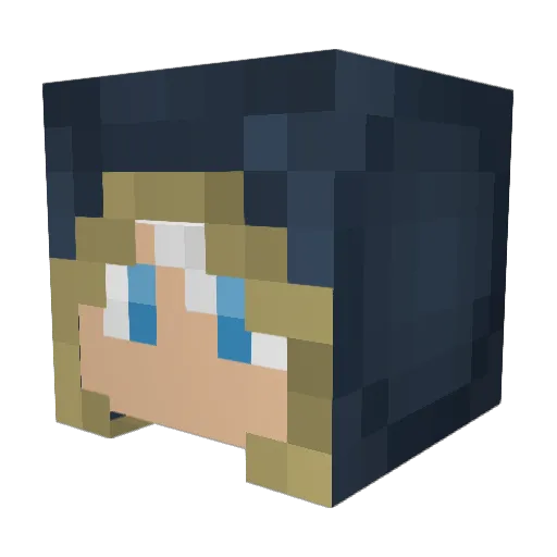 BockLegend Minecraft avatar head, 3D render