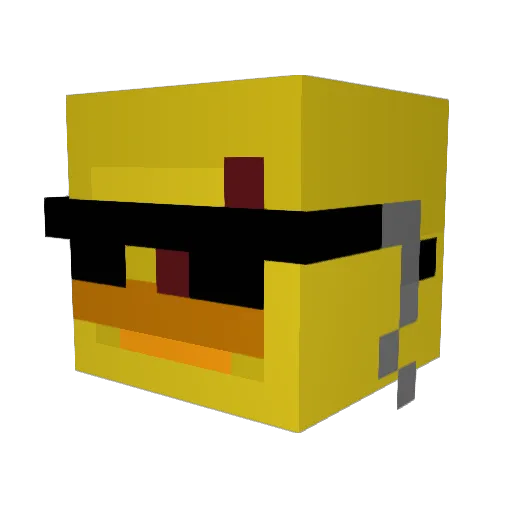 Bocknar Minecraft avatar head, 3D render