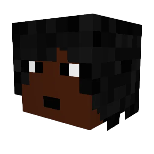 Bockster Minecraft avatar head, 3D render