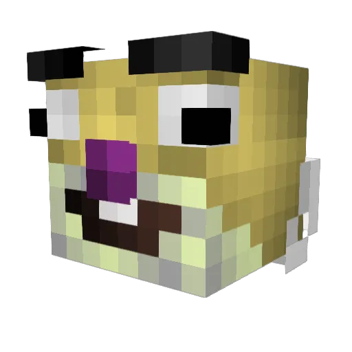 Boczaros Minecraft avatar head, 3D render