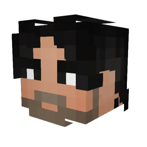 BodeAkuna Minecraft avatar head, 3D render
