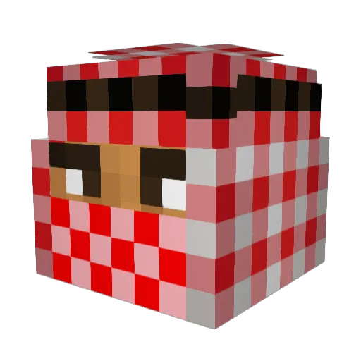 BodeCalvo Minecraft avatar head, 3D render