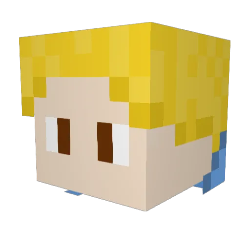 Bodes1412 Minecraft avatar head, 3D render
