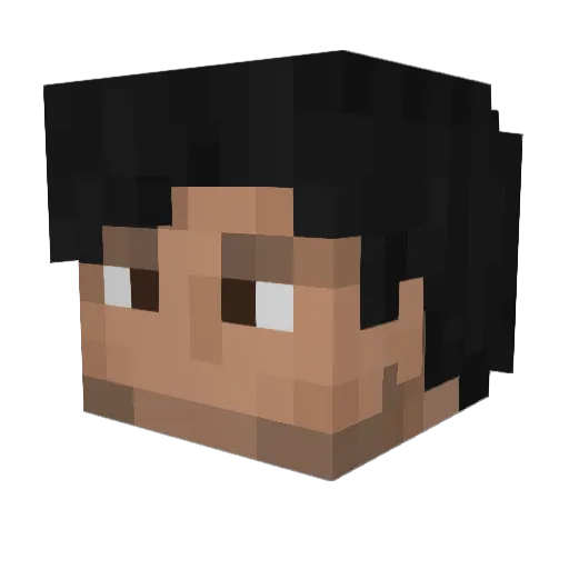 Bodi25 Minecraft avatar head, 3D render