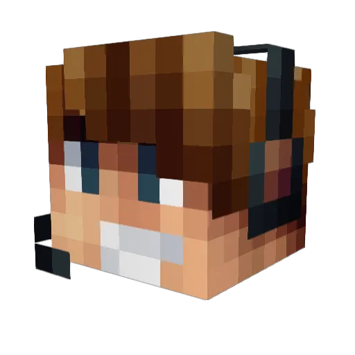 BodiaStepYT Minecraft avatar head, 3D render